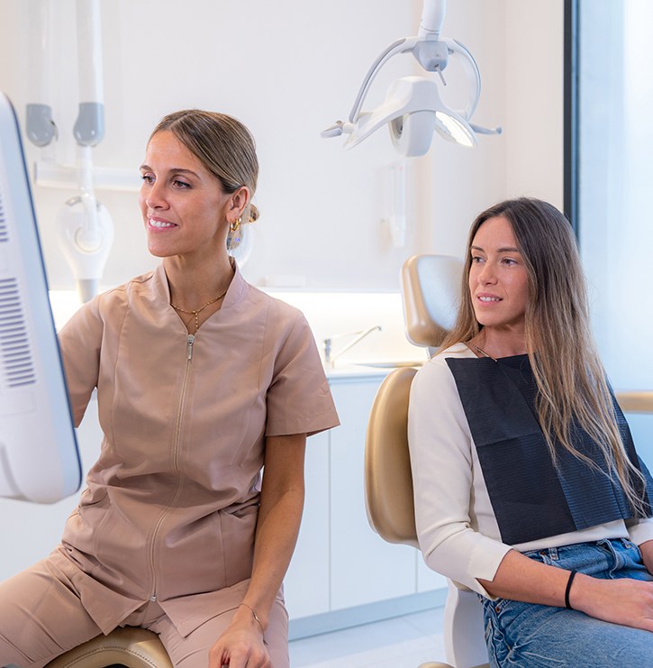 Woman at the dentist